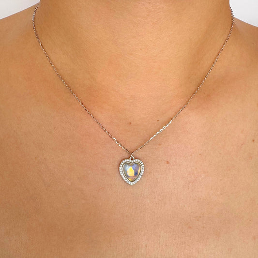 Quartz Heart Necklace